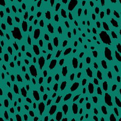 Abstract modern leopard seamless pattern. Animals trendy background. Color decorative vector stock illustration for print, card, postcard, fabric, textile. Modern ornament of stylized skin © Alla