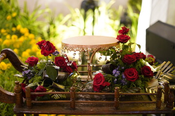 aAnew tradtional wedding decoration style. SELECTIVE FOCUS ,SHALLOW DEPTH OF FIELD, FOLLOW FOCUS, OR BLUR.