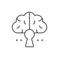 Psychology or philosophy line outline icon