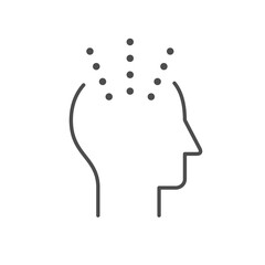 Inspiration process line outline icon