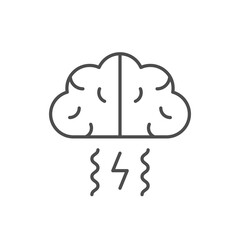 Thinking process line outline icon