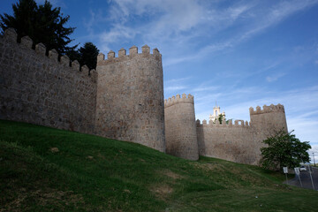 Fototapeta na wymiar Medieval Wall of Avila, Spain