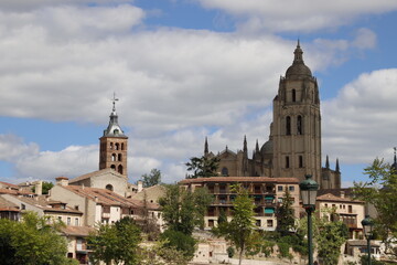Fototapeta na wymiar View of the old town of Avila, Spain