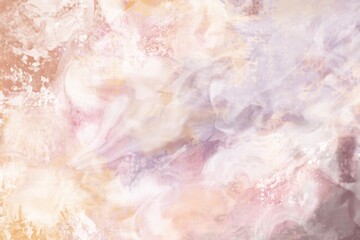 油絵抽象背景）パレットナイフペインティング・秋　白　茶色　オレンジ　ピンク　アート　絵の具