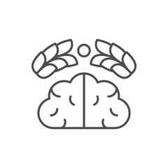Intellectual winner line outline icon