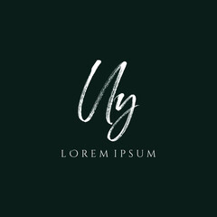 Letter UY luxury logo design vector