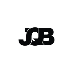 JQB letter monogram logo design vector