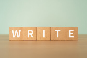 「WRITE」と書かれたブロック
