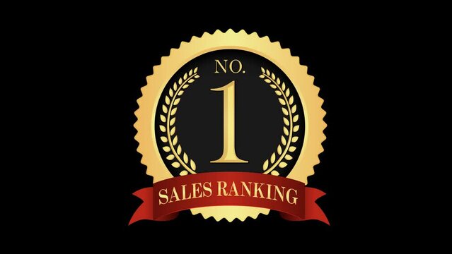 No.1 medal icon 4k animation movie ( Sales Ranking ) | transparent background