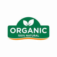 100 percent natural label sticker badge Vector, 100% organic vector, 100% natural stamp vector