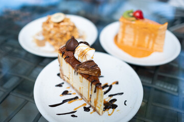  cake on table, dessert, relax time
