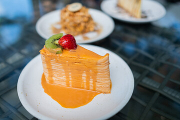  cake on table, dessert, relax time
