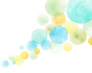 秋晴れのうろこ雲ー清々しい空と秋の葉っぱ木々の美しい壁紙イラスト素材
