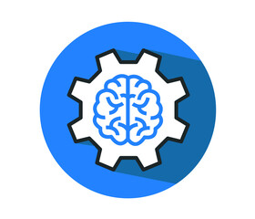 Creative Brain Concept Logo Design Template. 