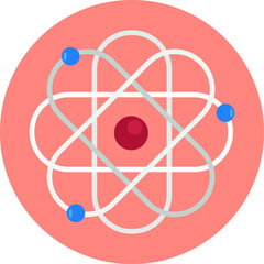 Atom Molecule vector icon. science icon in a flat design.
