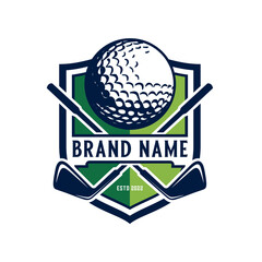 golf game sport emblem logo.for golf clubs.