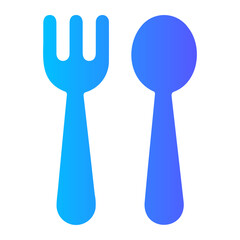 cutlery gradient icon