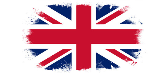 Union Jack 1801 Great Britan background pattern template - Abstract brushstroke paint brush splash...