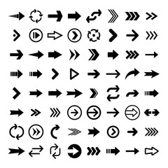 Arrows collection. Set of arrow pictogram icons. Arrowhead symbols.