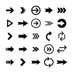 Arrows icon collections. Set of arrow vectors. Arrowheads shapes.