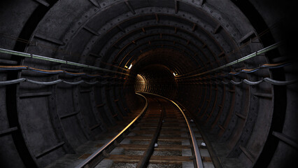地下鉄 トンネル 鉄道 線路 鉄路 rail track Underground tunnel railway subway tunnel