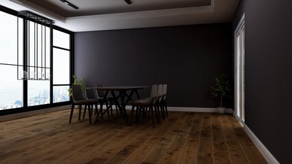 modern office meeting room for company logo mockup