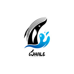 Whale Orca Logo Icon vector illustration design modern