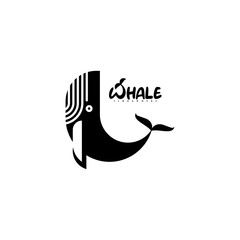 Obraz premium Whale Orca Logo Icon vector illustration design modern