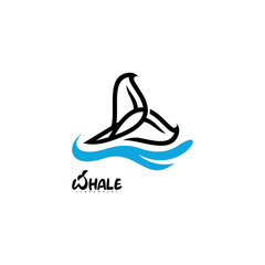 Whale Orca Logo Icon vector illustration design modern
