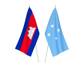 Federated States of Micronesia and Kingdom of Cambodia flags