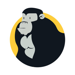 Cute Gorilla  character  Logo Design