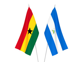 Ghana and Nicaragua flags