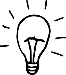 Hand drawn bulb  illustration