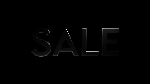 Sale Word Animation Video in 4K with Dynamic Lighting