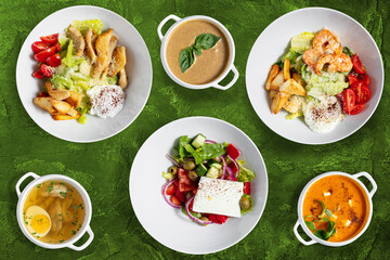 Dinner for three people.