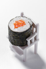 Maki sushi with trout.