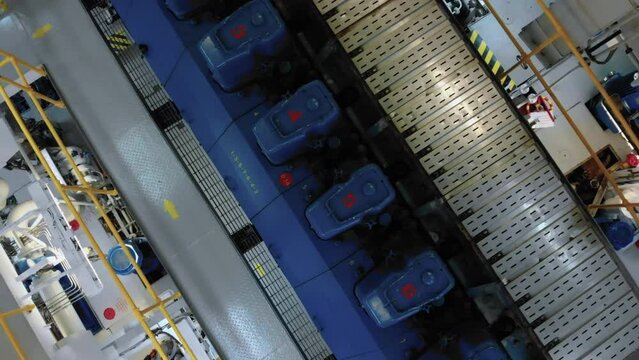Above main engine of ship