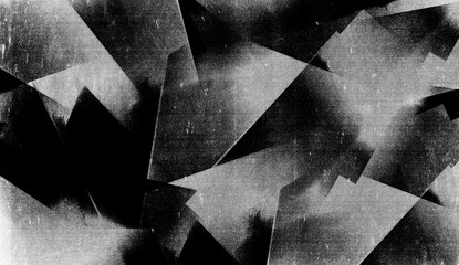 Abstract vintage noir landscape background texture with geometric shapes