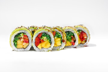 Vegetarian roll with chuka and mango