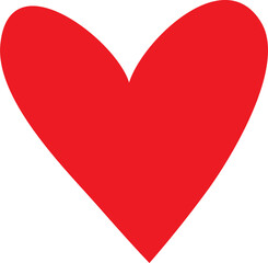 Heart symbols isolated on a white background Red hand drawn icons for love, wedding, Valentine's day or other romantic design. 