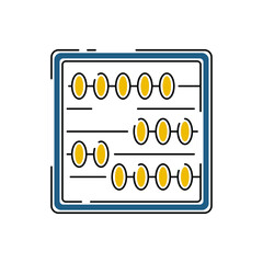 Calculator wheel on classic white background. Registration for school background.