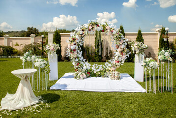 wedding bouquet in the garden wedding  outdoor
