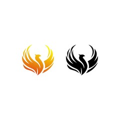 Modern Phoenix Logo Illustration vector design White background