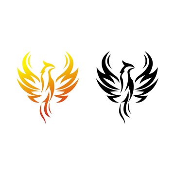 Modern Phoenix Logo Illustration vector design White background