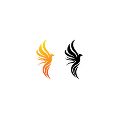 Modern Phoenix Logo Illustration vector design White background