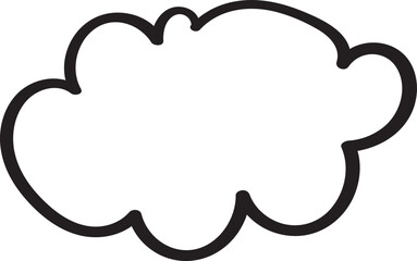 Cloud simple style. Vector clip art illustration
