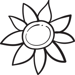 Sun hand drawn. Vector clip art illustration