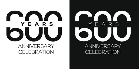 600 years anniversary celebration Design, Vector illustration.