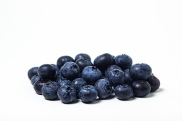 Blueberries on a white background. Useful and tasty berry.