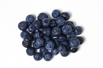 Blueberries on a white background. Useful and tasty berry.